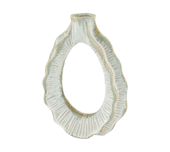 Vase ceramic 27x10x36cm - White