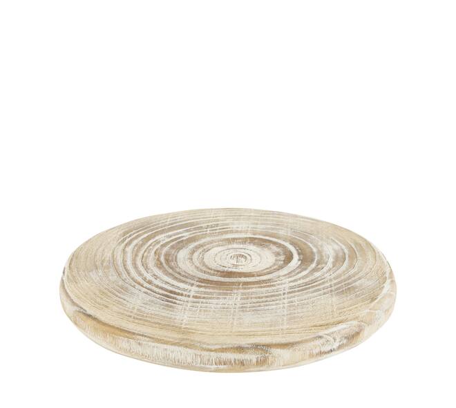Tray round paulownia wood 28x28x3cm