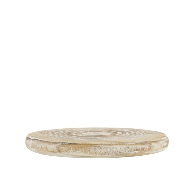 Tray round paulownia wood 28x28x3cm