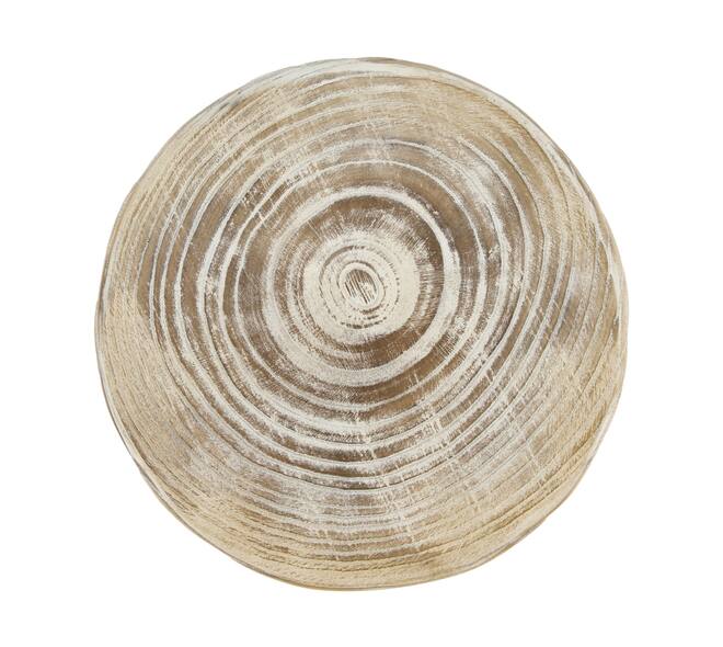 Tray round paulownia wood 28x28x3cm