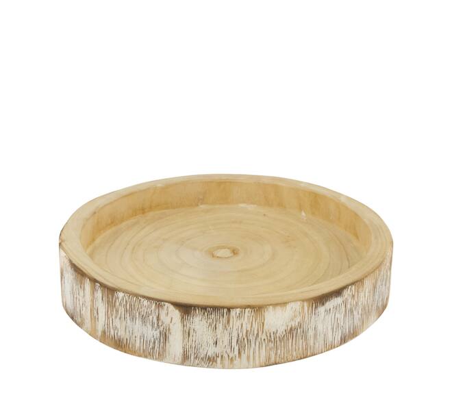 Bowl round paulownia wood 28x28x5cm