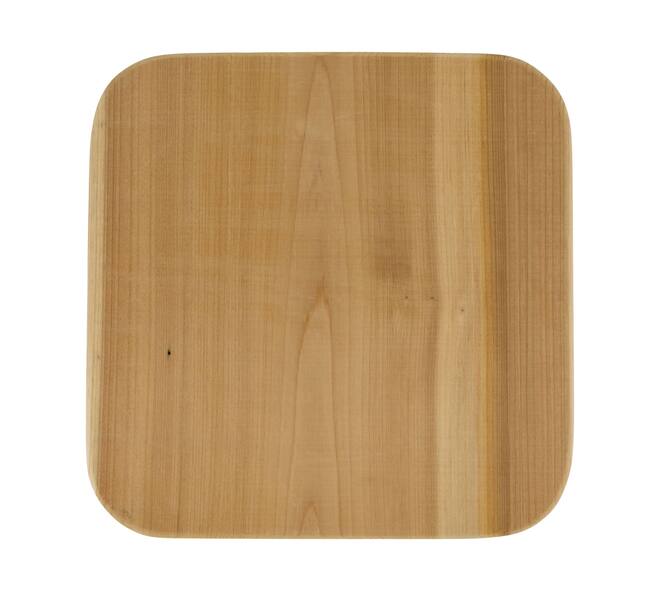 Tray square reclaimed wood on feet 24x24x15cm - Natural