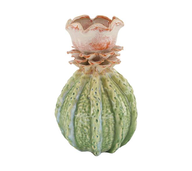 Vase ceramic 21x21x33cm - Green