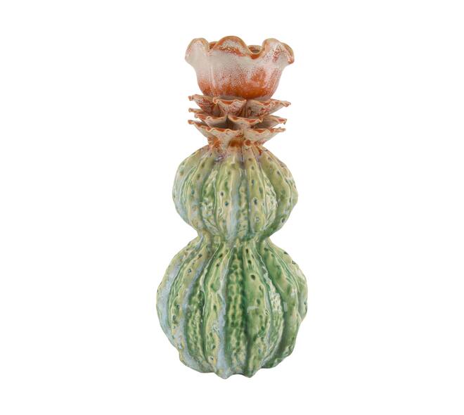 Vase ceramic 21x21x42cm - Green