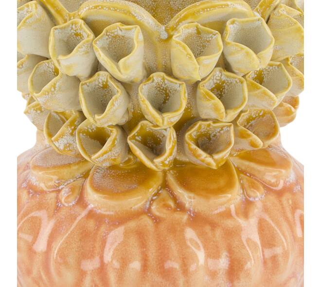 Vase ceramic 17.5x17.5x21cm - Orange