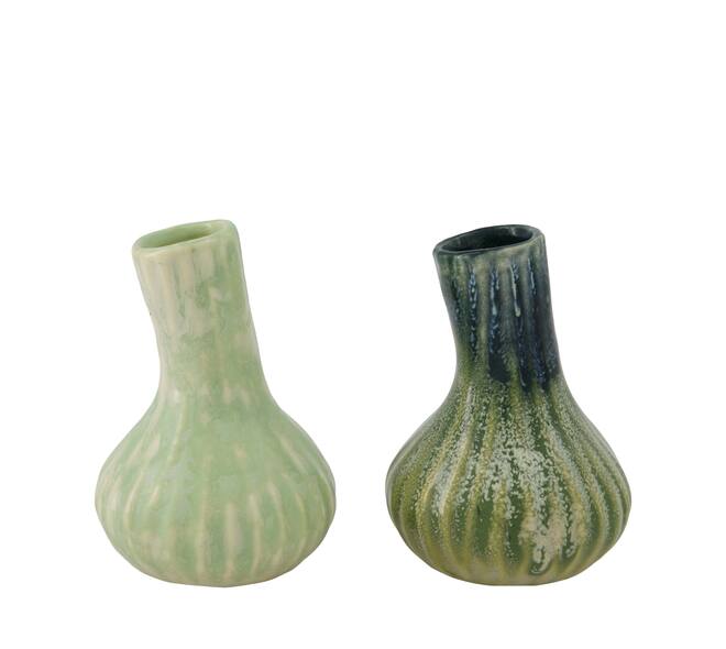 Vase ceramic 7.5x7.5x11cm C2 - Green