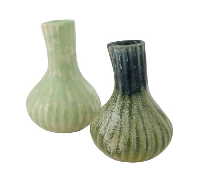 Vase ceramic 7.5x7.5x11cm C2 - Green