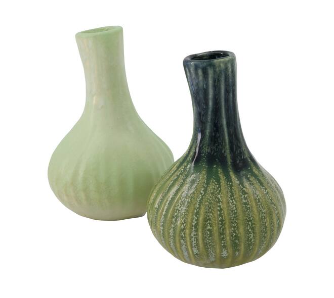 Vase ceramic 9.5x9.5x14.5cm C2 - Green