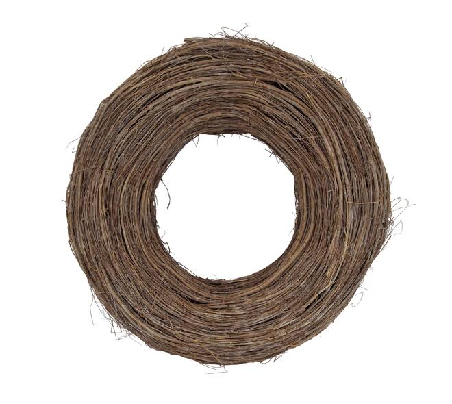 Wreath round willow wood 58x58x15cm
