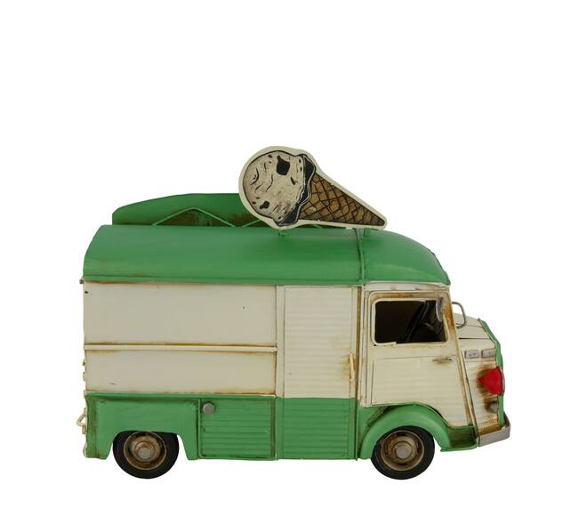 Figurine ice cream truck metal 28x16x21cm