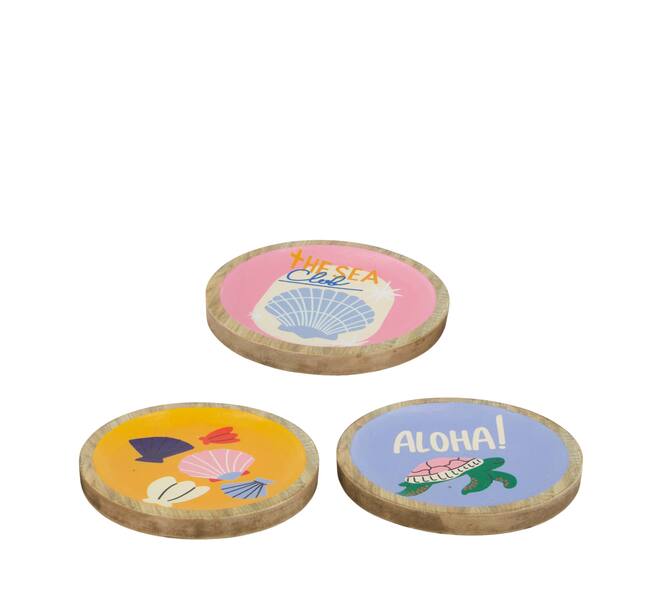 Plate round polyresin 14.5x14.5x1.3cm A/3