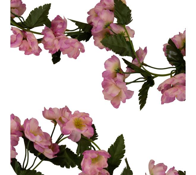 Garland flower blossom silk 220x13x13cm - Pink