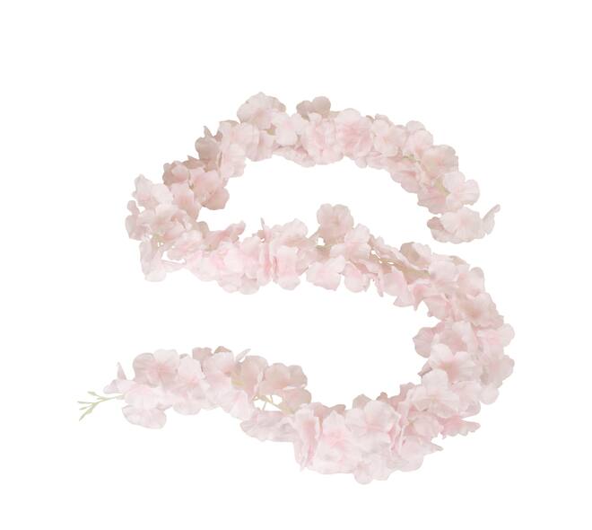 Garland flower frangipani silk 180x10x10cm - Pink