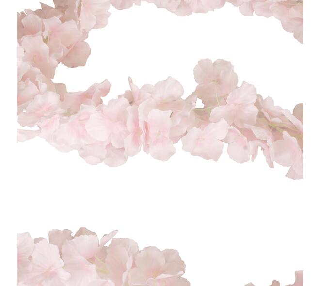 Garland flower frangipani silk 180x10x10cm - Pink