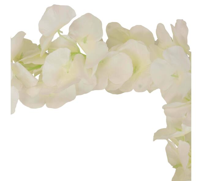 Garland flower frangipani silk 180x10x10cm - White