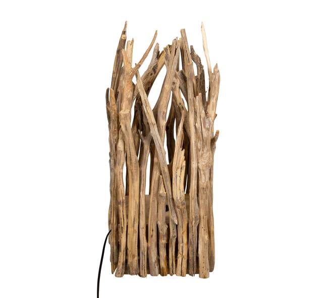 Floor lamp branch with lights chestnut 24x24x58cm - Natural