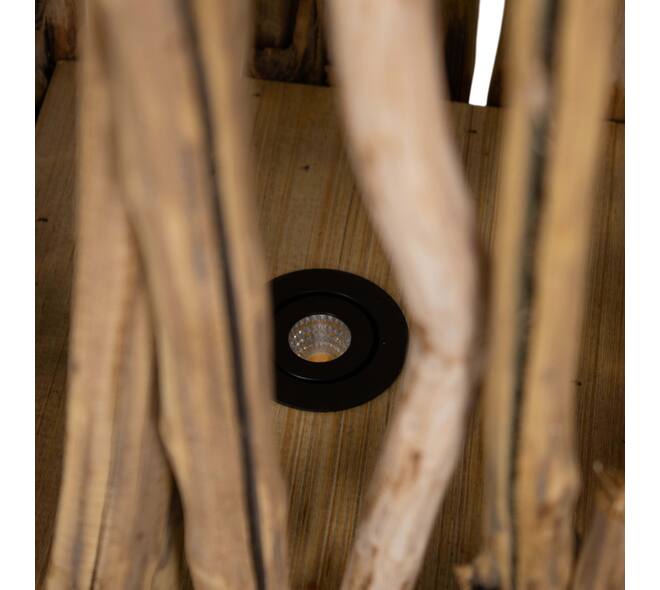 Floor lamp branch with lights chestnut 24x24x115cm - Natural