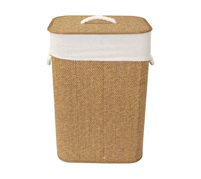 Laundry basket mdf / bamboo 38x28x58cm KD