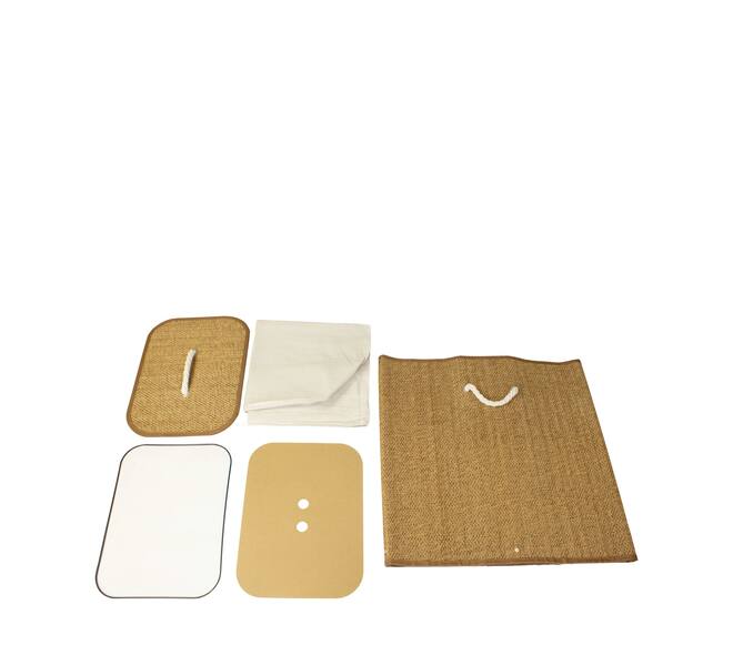 Laundry basket mdf / bamboo 38x28x58cm KD