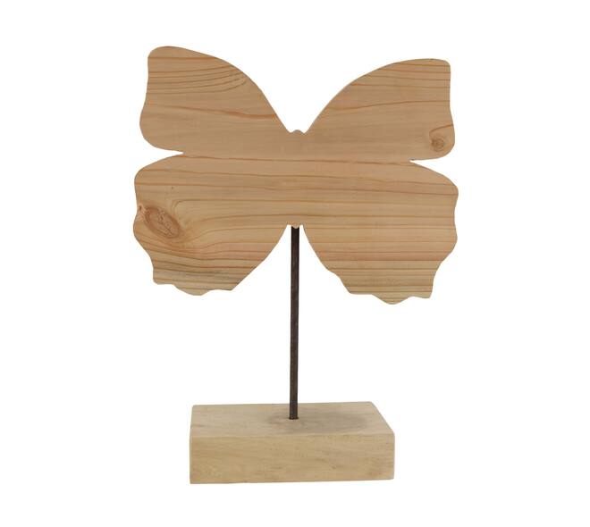 Butterfly fir wood on stand 30x23x44cm KD