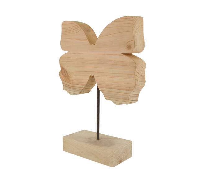 Butterfly fir wood on stand 30x23x44cm KD