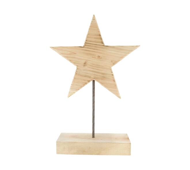 Statue star fir wood 29.5x29.5x44cm KD - Natural