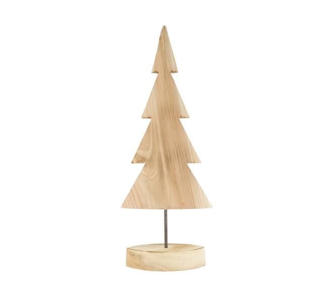 Tree fir wood on feet 24x5x60cm KD - Natural