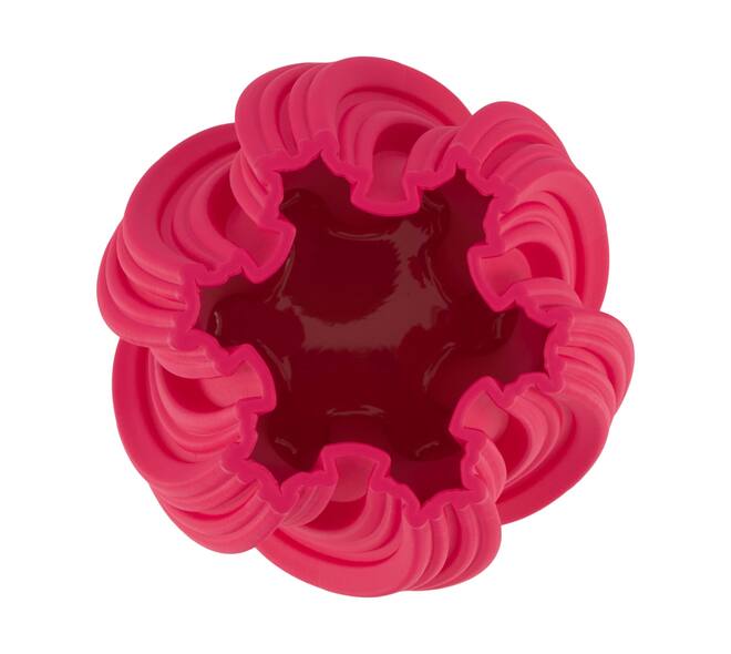 Vase 3D ceramic 19x19x24cm - Pink