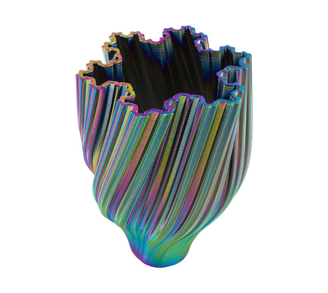 Vase 3D ceramic 24x24x38cm - Multi