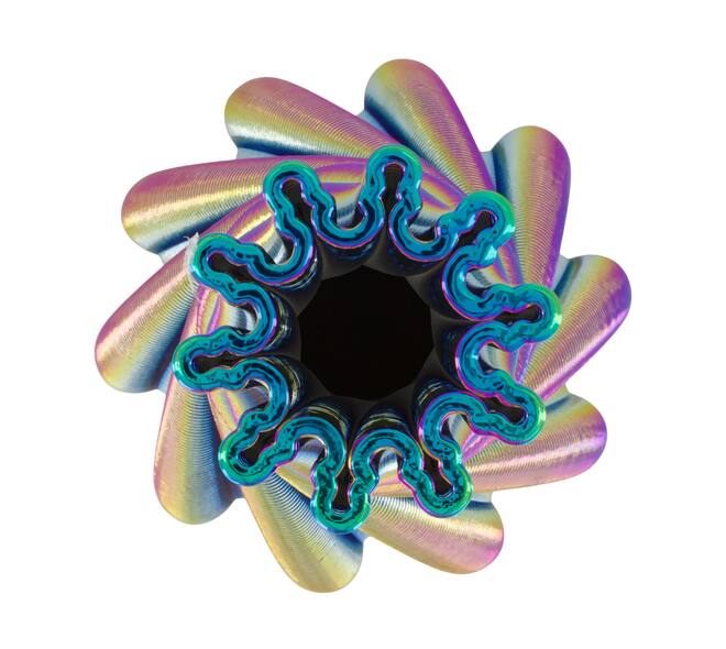 Vase 3D ceramic 16x16x28cm - Multi