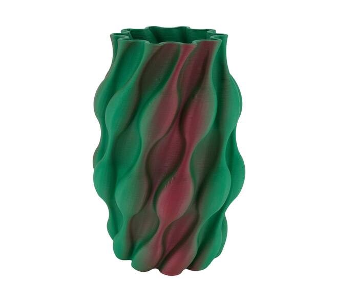 Vase 3D ceramic 23x22x28.5cm - Green