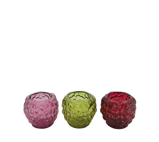Tealight holder grape glass 10x10x8.6cm C3 - Multi