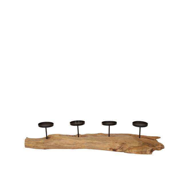 Pillar candle holder root 78x18x22cm - Natural