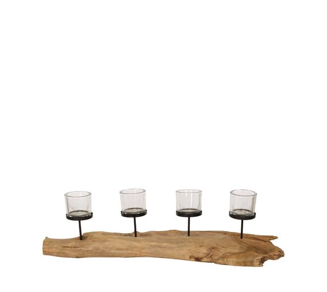 Pillar candle holder root 78x18x22cm - Natural