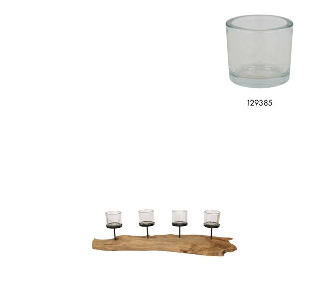 Pillar candle holder root 78x18x22cm - Natural