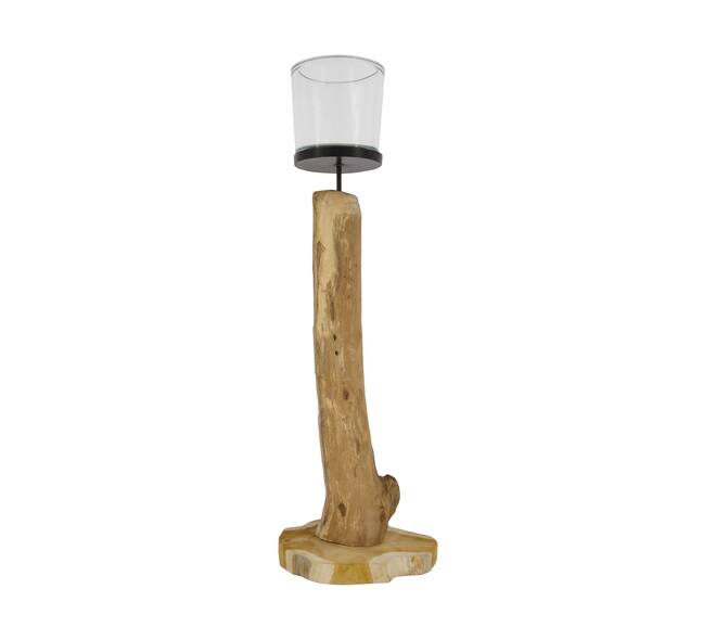 Pillar candle holder root 22x22x58cm - Natural