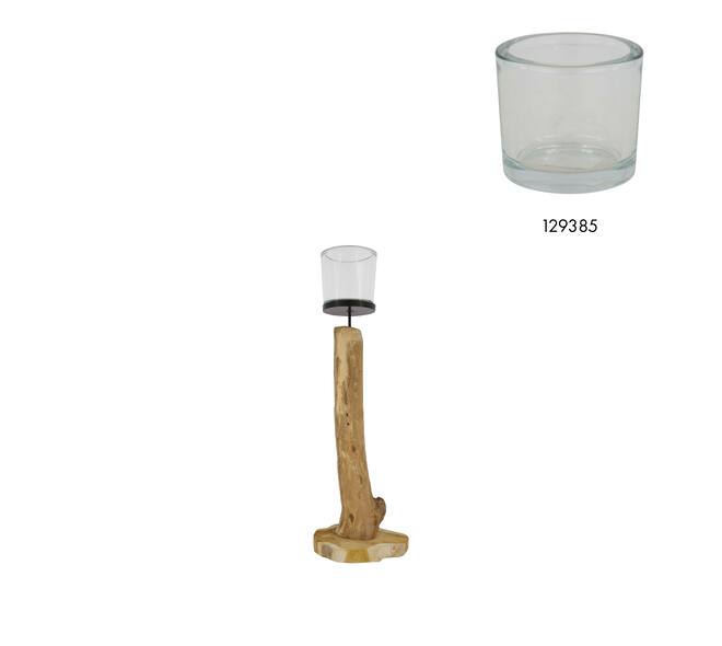 Pillar candle holder root 22x22x58cm - Natural