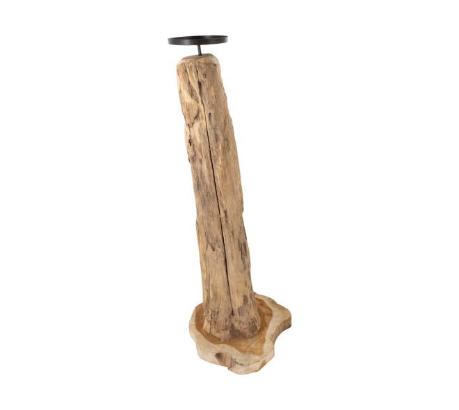 Pillar candle holder root 28x28x78cm - Natural