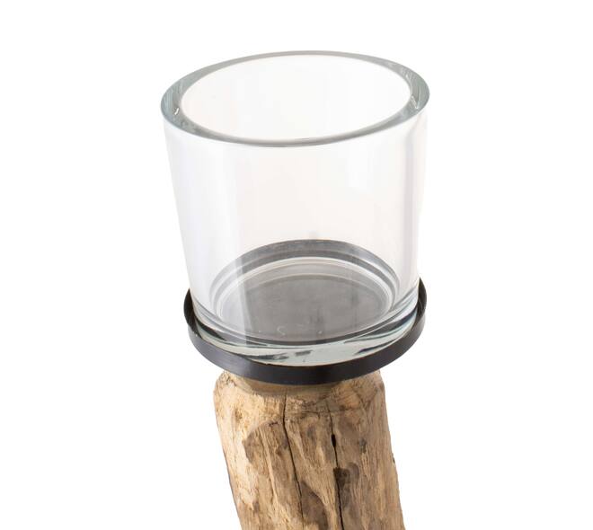Pillar candle holder root 28x28x78cm - Natural