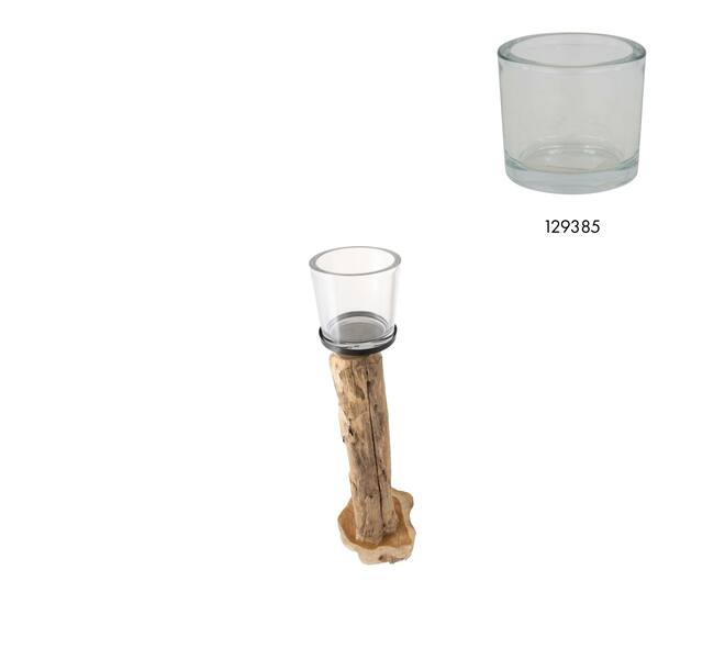 Pillar candle holder root 28x28x78cm - Natural