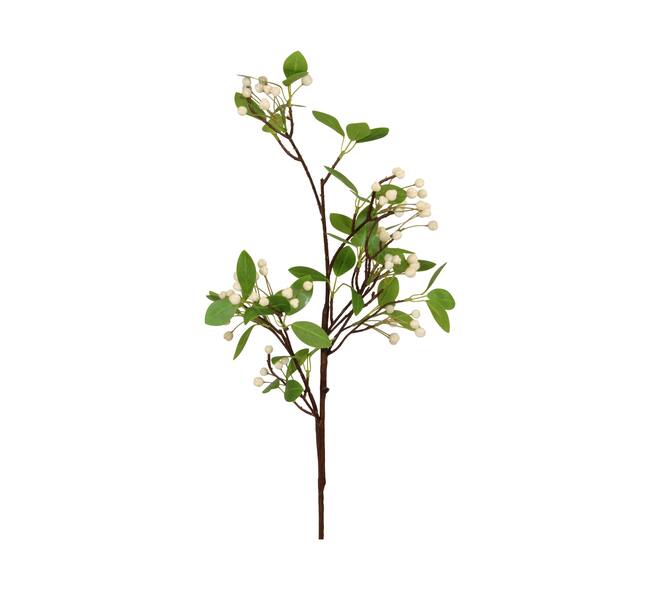 Branch berries artificial 89x20.5x8cm - White