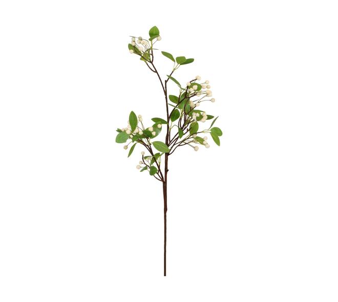 Branch berries artificial 89x20.5x8cm - White