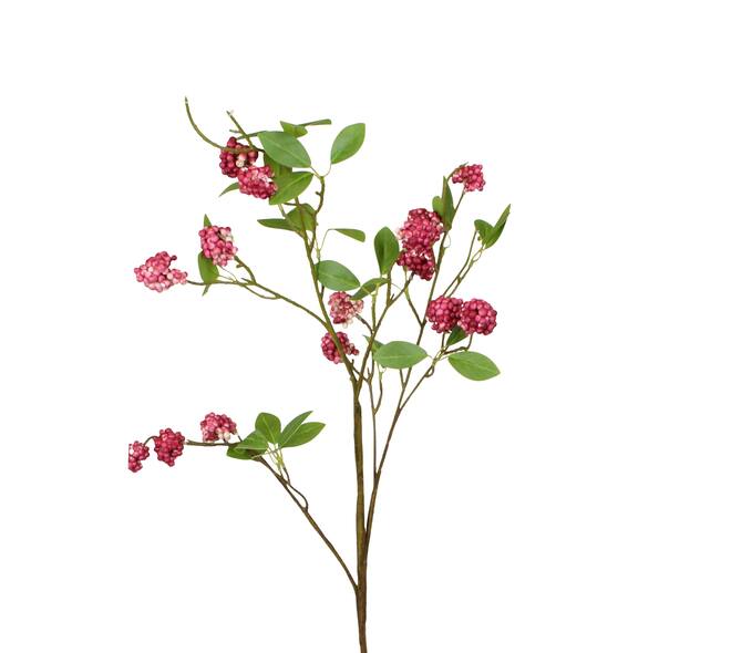 Branch berries artificial 119.5x25x5cm - Pink