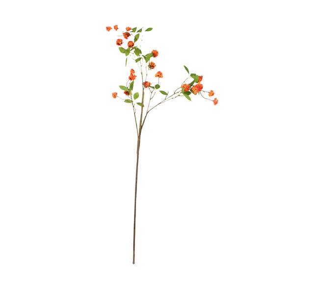 Branch berries artificial 119.5x25x5cm - Orange