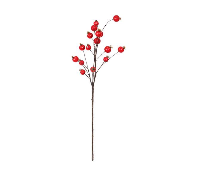 Branch berry artificial 71x15x5cm - Red
