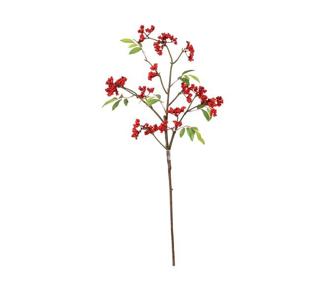 Branch berries artificial 76x20x8cm - Red