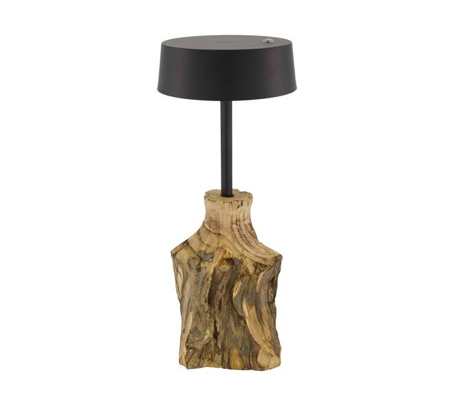 Table lamp rechargeable incl. cable metal on feet 13x13x32cm - Natura