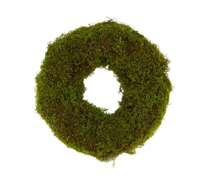 Wreath moss PE 38x38x7cm - Green