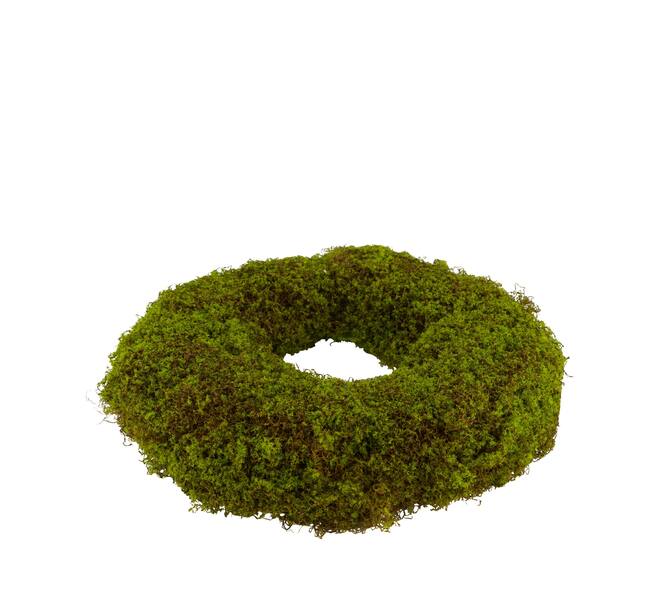 Wreath moss PE 38x38x7cm - Green