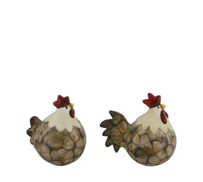 Chicken terracotta 15.8x11x15.1cm A2 - Brown